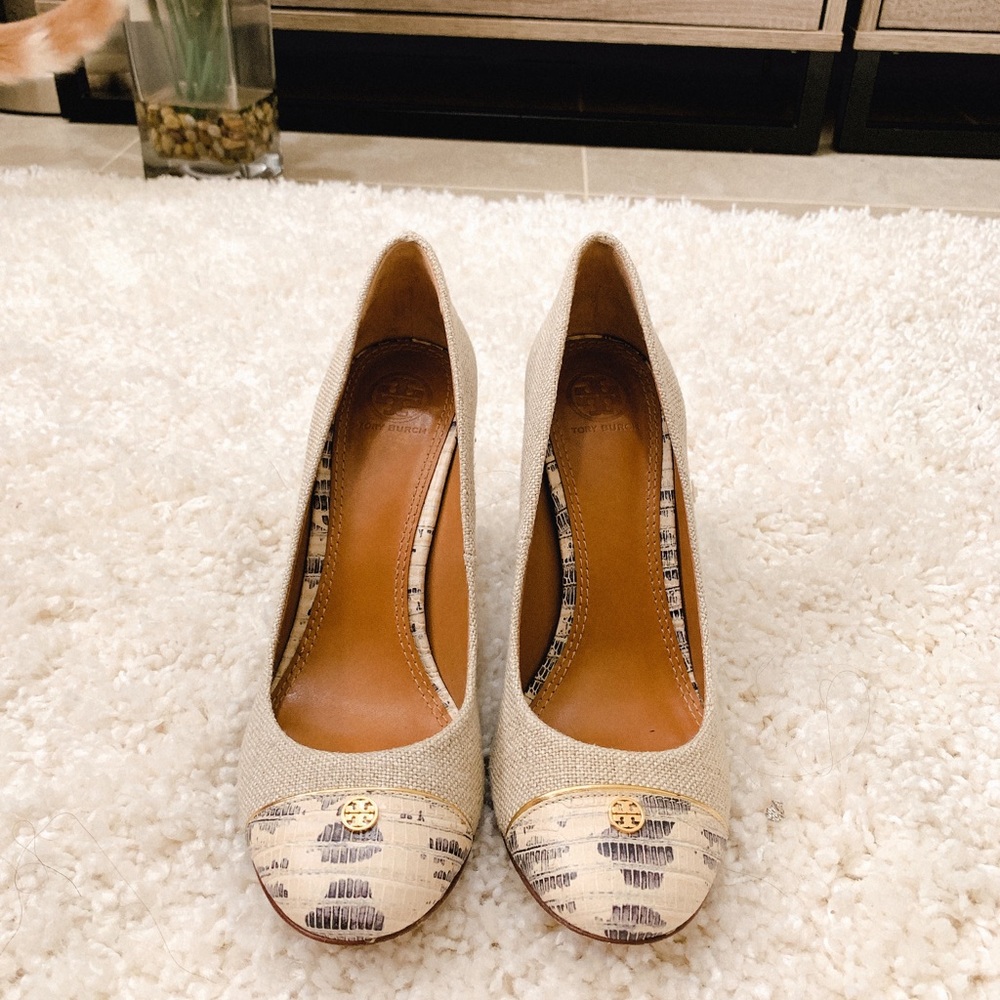Tory Burch Ethel Linen pumps with box - Picture 4 of 5